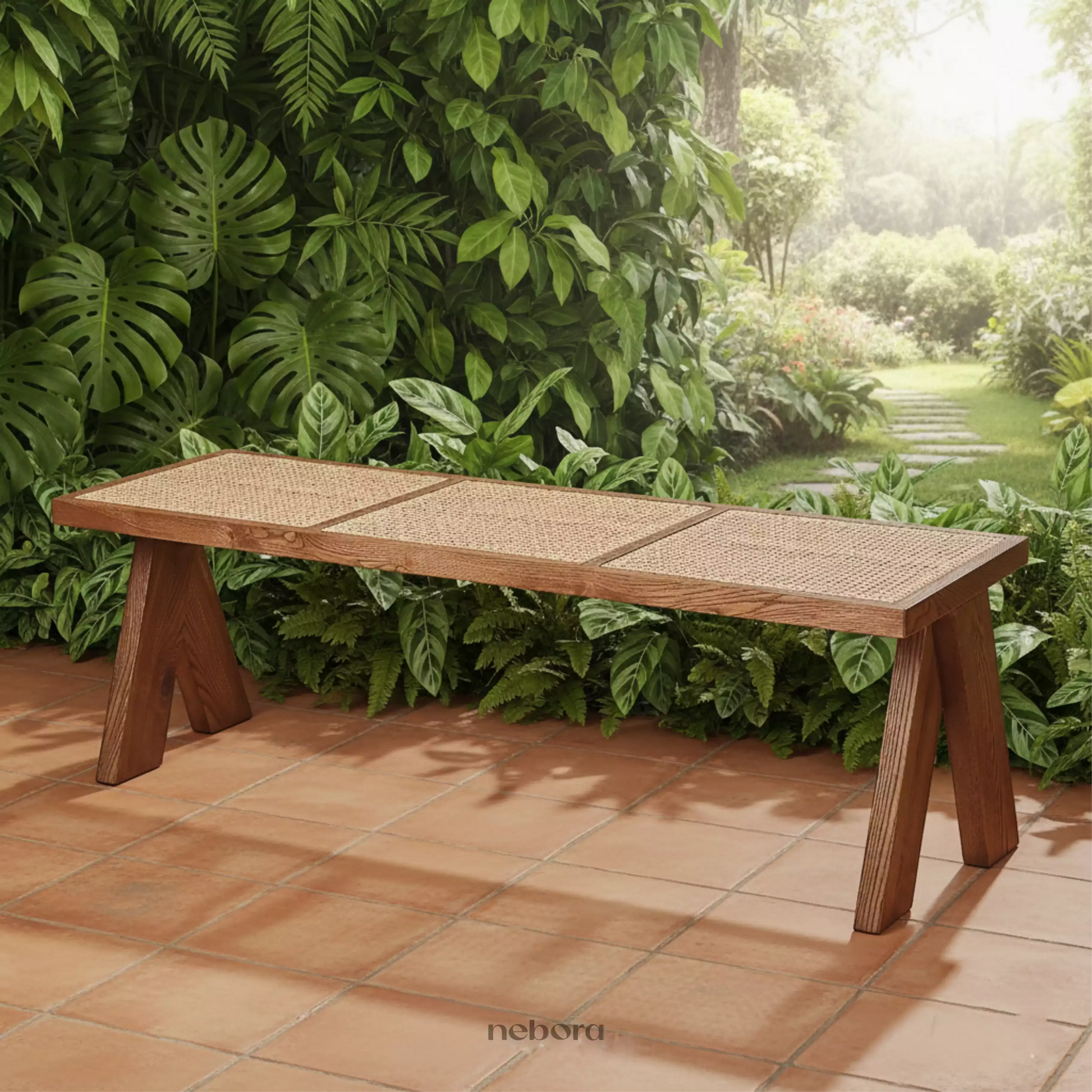 Homage Pierre Jeanneret Kyoto Bench | Benches - Nebora