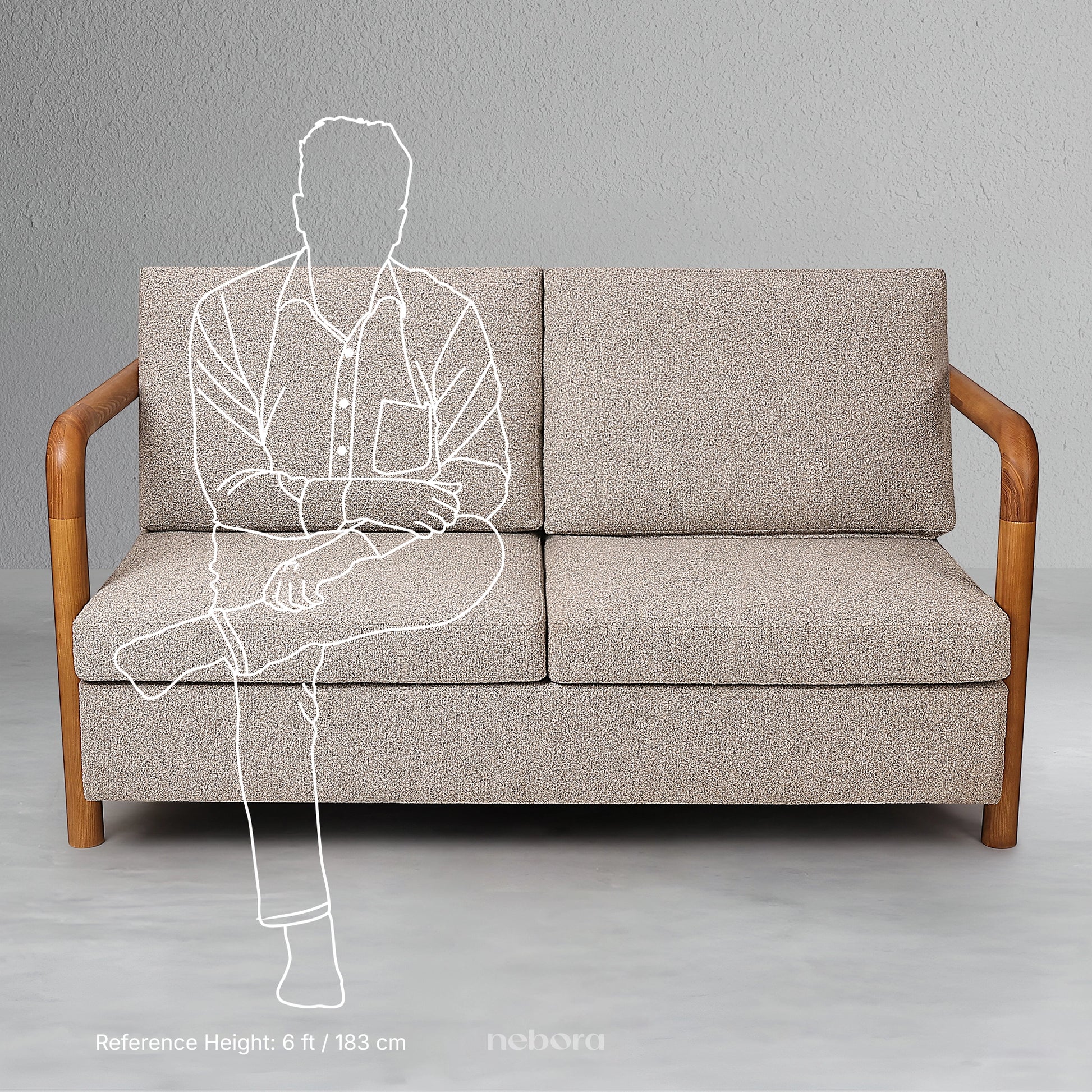 Faroe Two Seater Loveseat Sofa | Sofas - Nebora