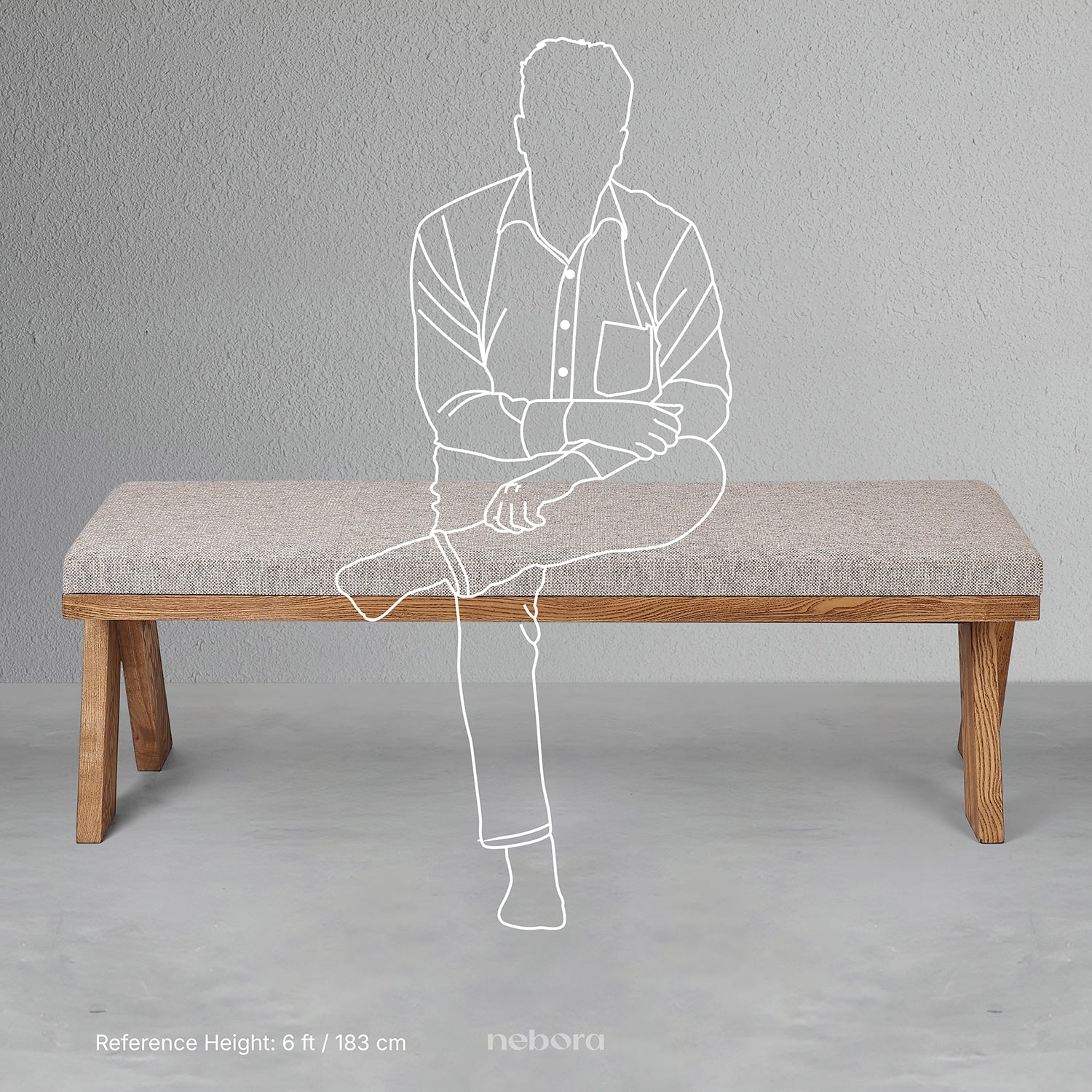 Homage Pierre Jeanneret Bench | Benches - Nebora