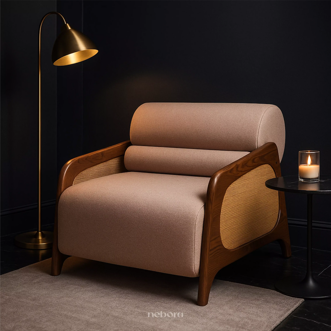 Lumbar Single Seater Sofa | Sofas - Nebora