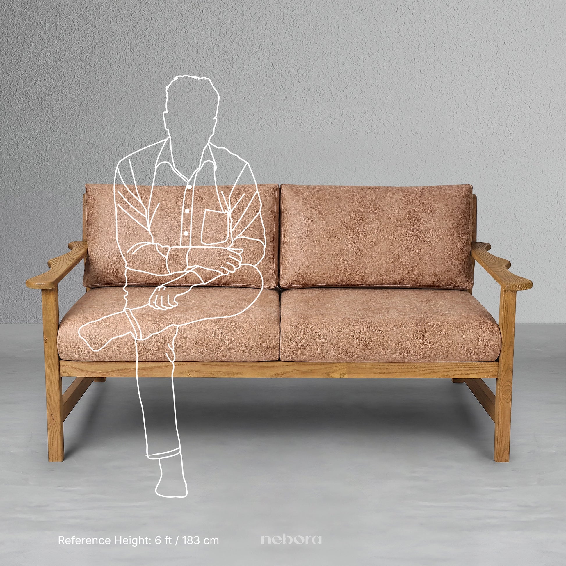 Century Two Seater Loveseat Sofa | Sofas - Nebora