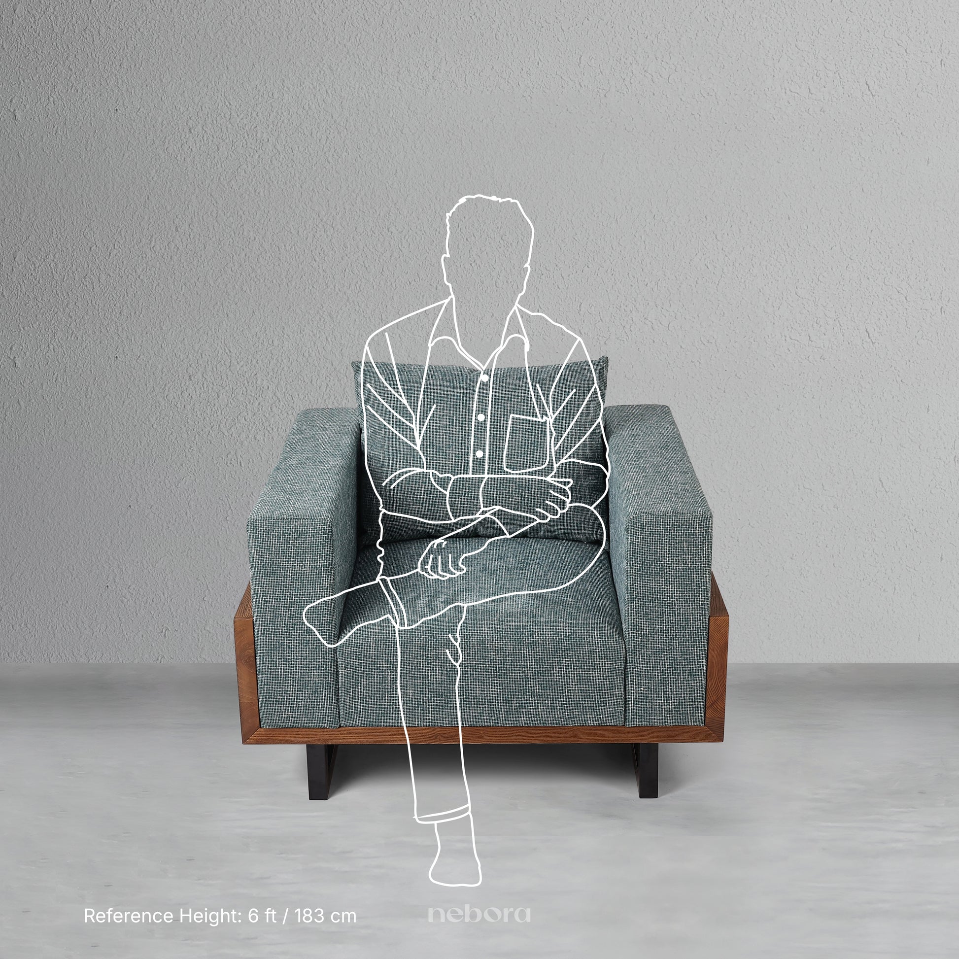 Brooks Single Seater Sofa | Sofas - Nebora