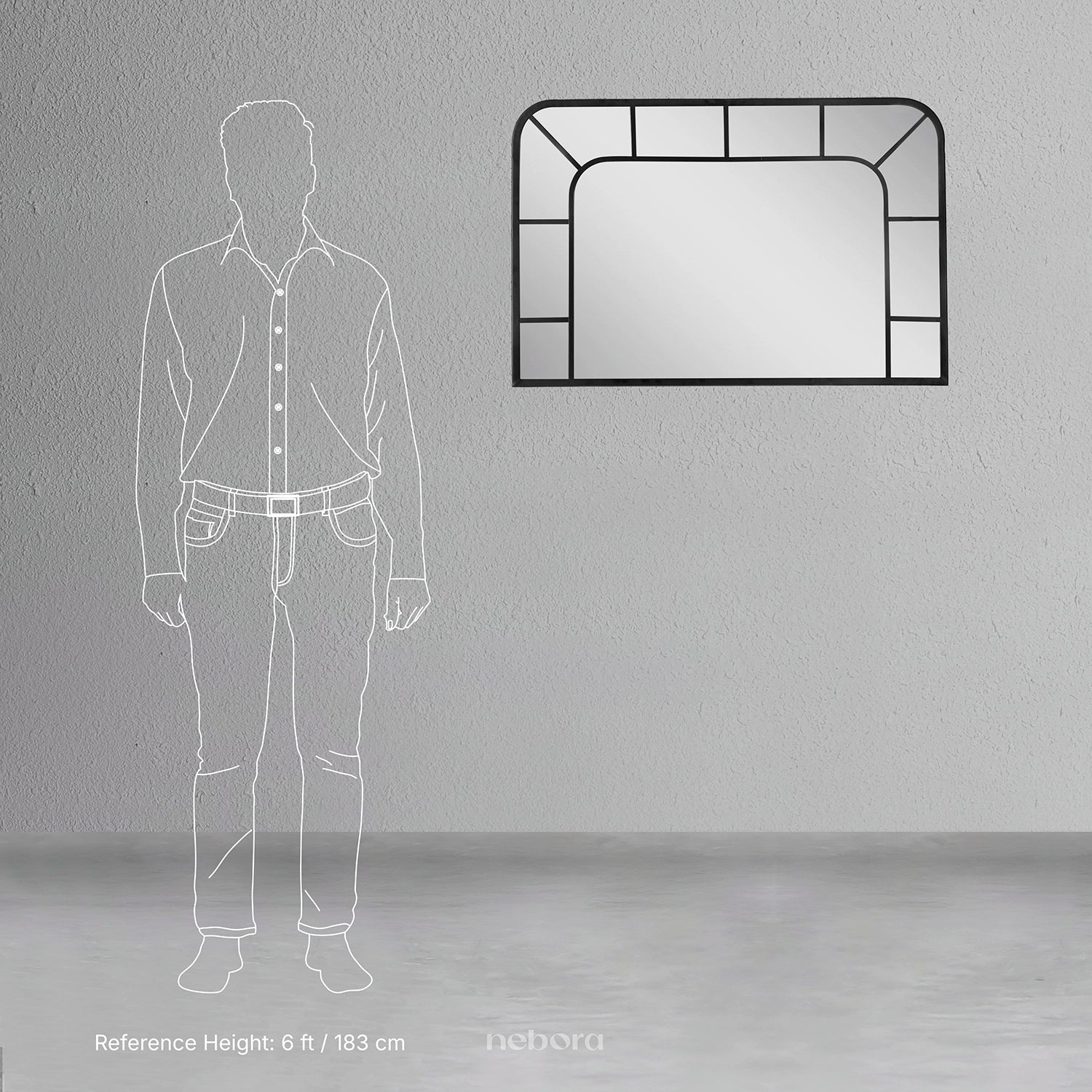 Portal Rectangular Arch Mirror | Wall Mirrors - Nebora