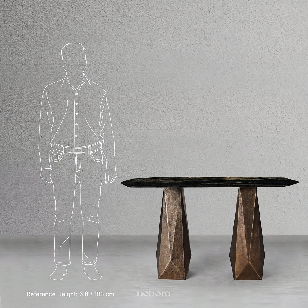 Facet Marble Console Table | Consoles - Nebora