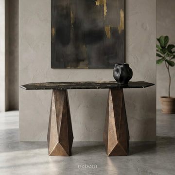 Facet Marble Console Table | Consoles - Nebora
