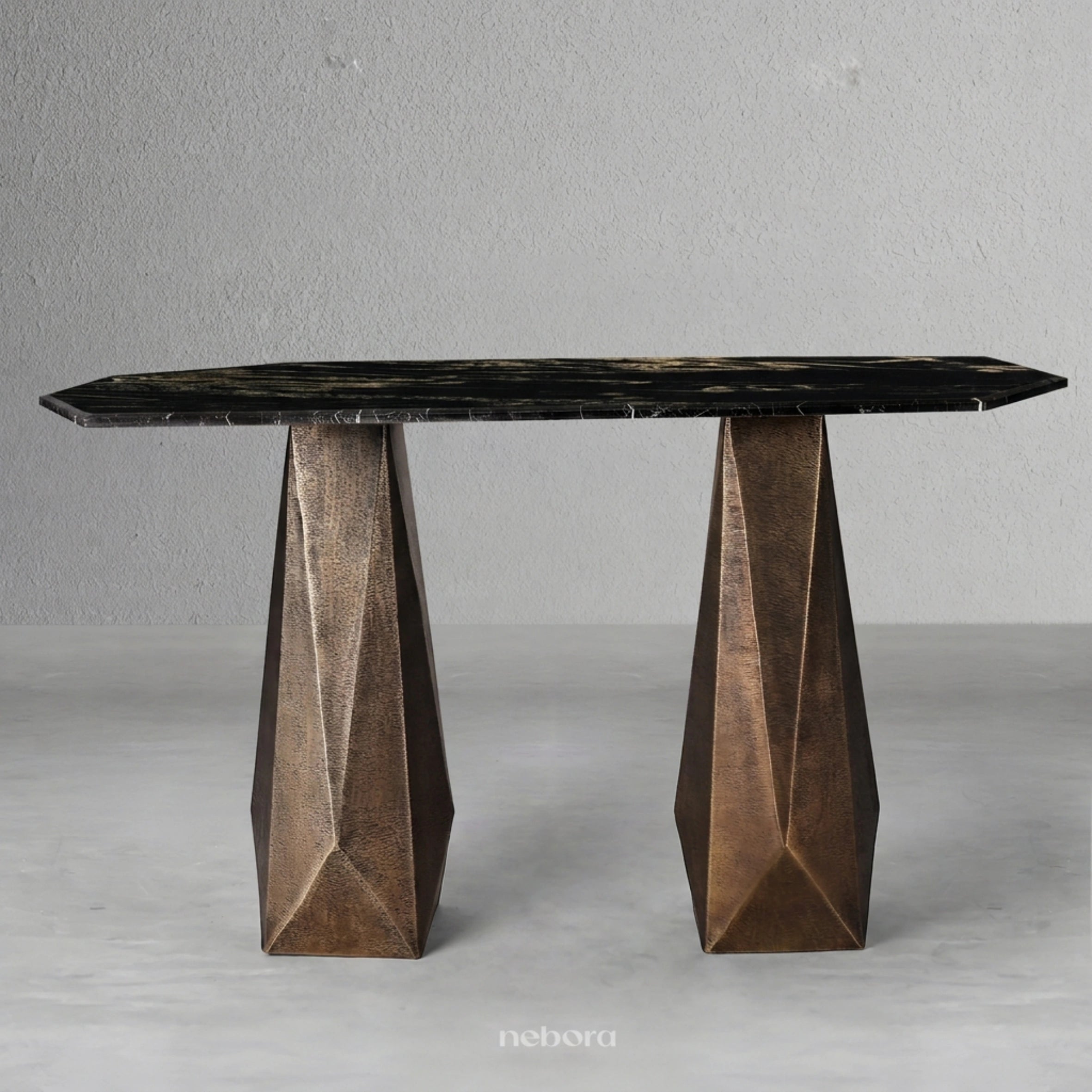 Facet Marble Console Table | Consoles - Nebora