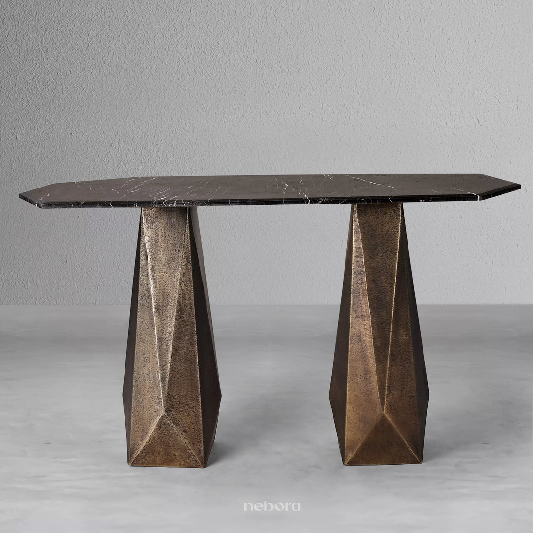 Facet Console Table Marble