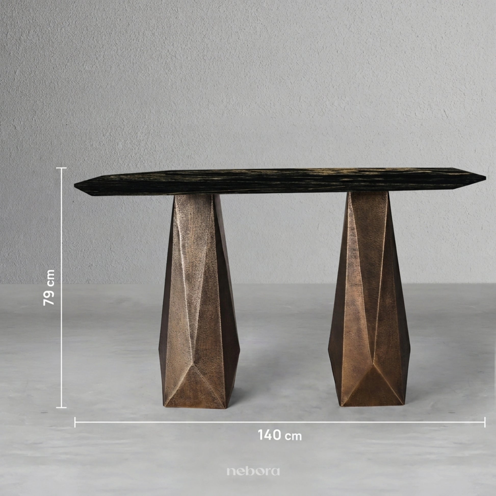 Facet Marble Console Table | Consoles - Nebora