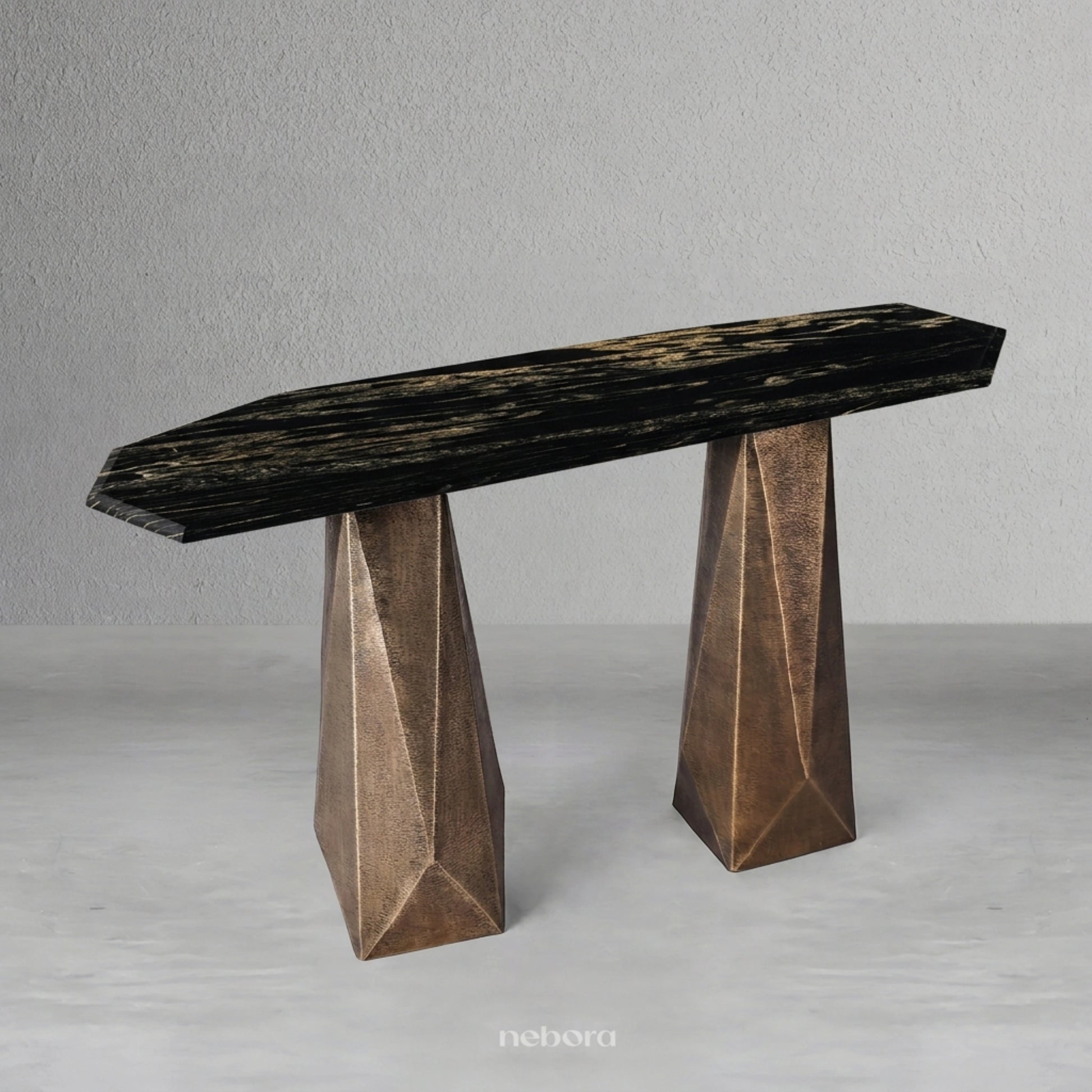 Facet Marble Console Table | Consoles - Nebora