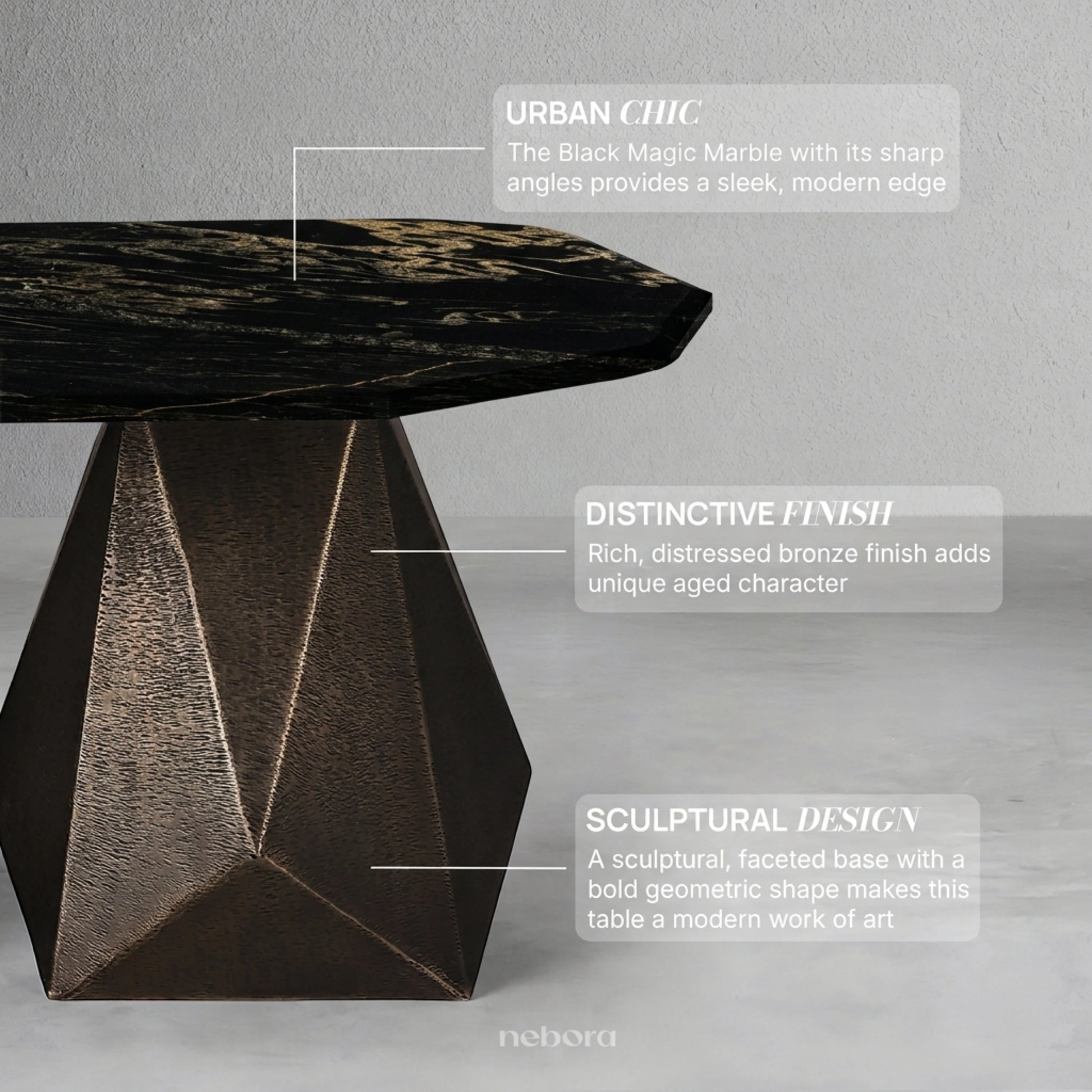 Facet Marble Coffee Table | Coffee Tables - Nebora