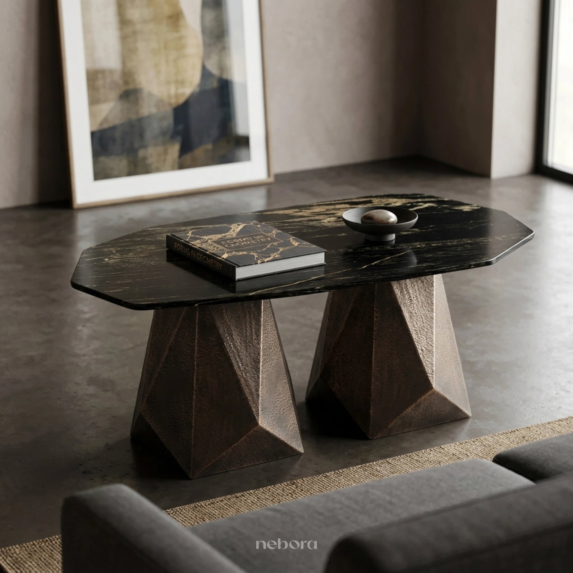 Facet Marble Coffee Table | Coffee Tables - Nebora