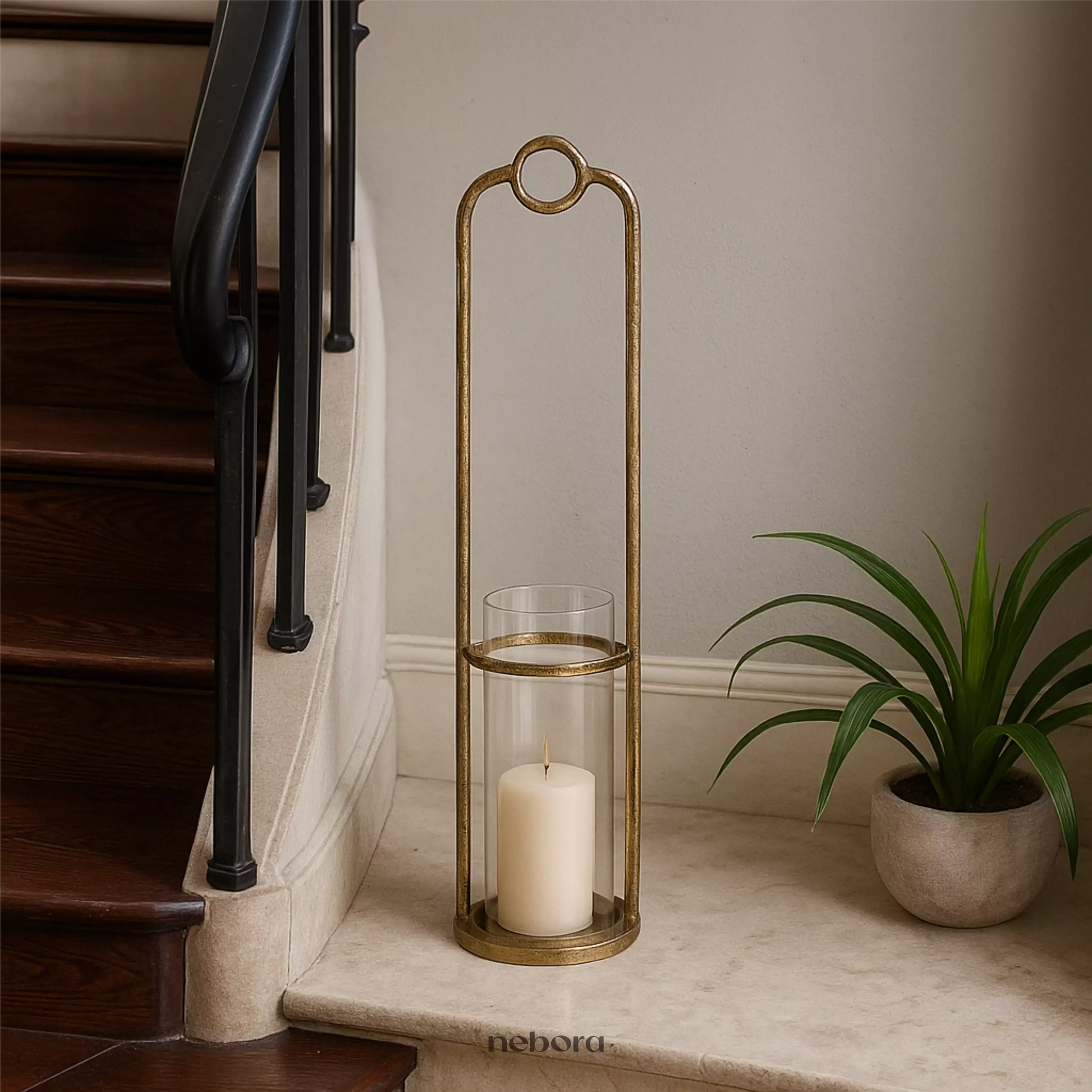 Oxidized Ember Lantern Large | Lanterns & Candle Holders - Nebora