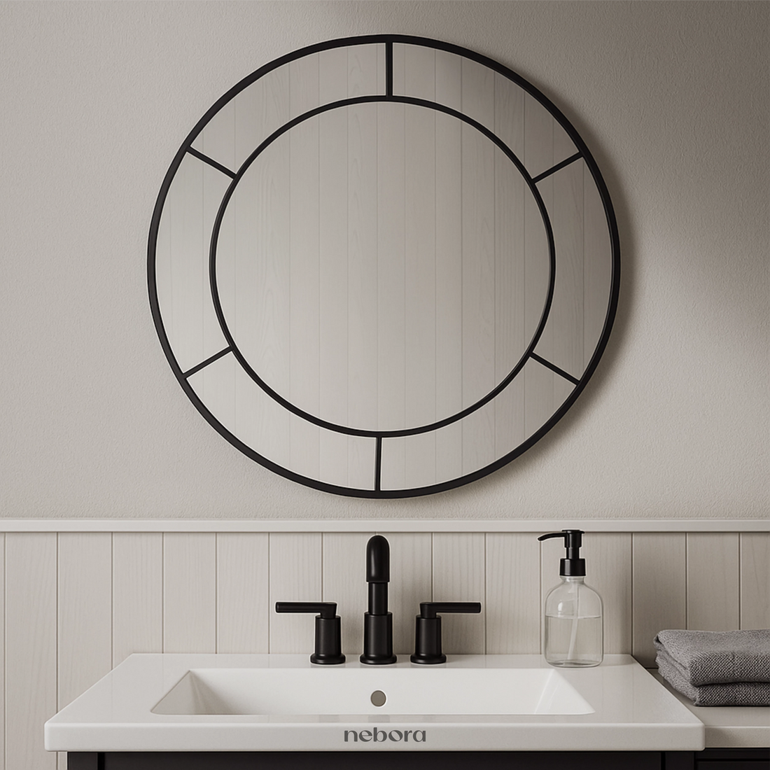 Portal Round Mirror Medium | Wall Mirrors - Nebora