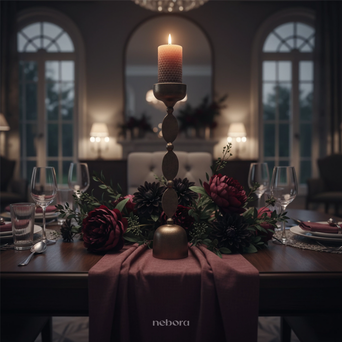 Orb Chain Candle Stand Small | Lanterns & Candle Holders - Nebora