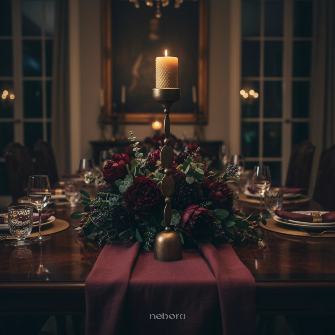 Orb Chain Candle Stand Large | Lanterns & Candle Holders - Nebora