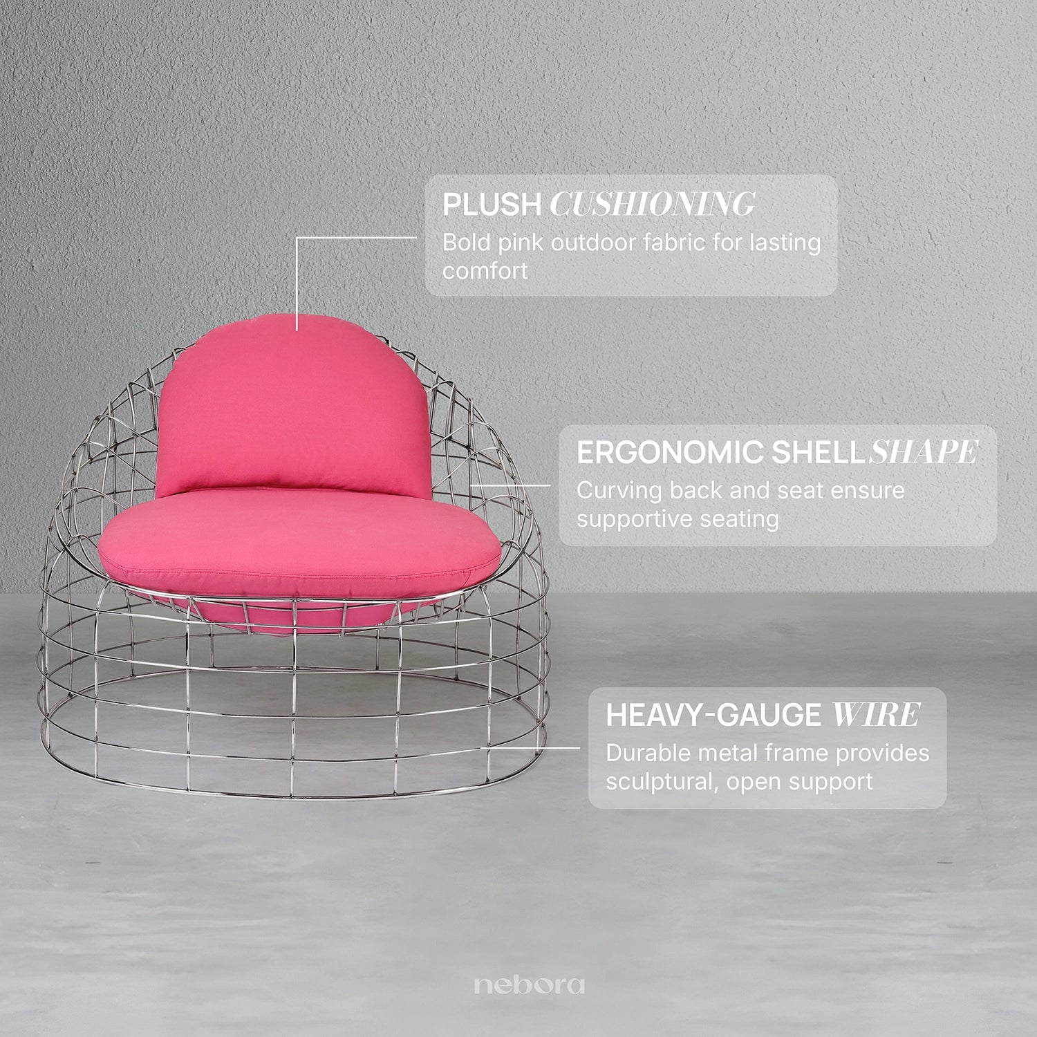 Viona Outdoor Lounge Chair | Lounge Chair - Nebora