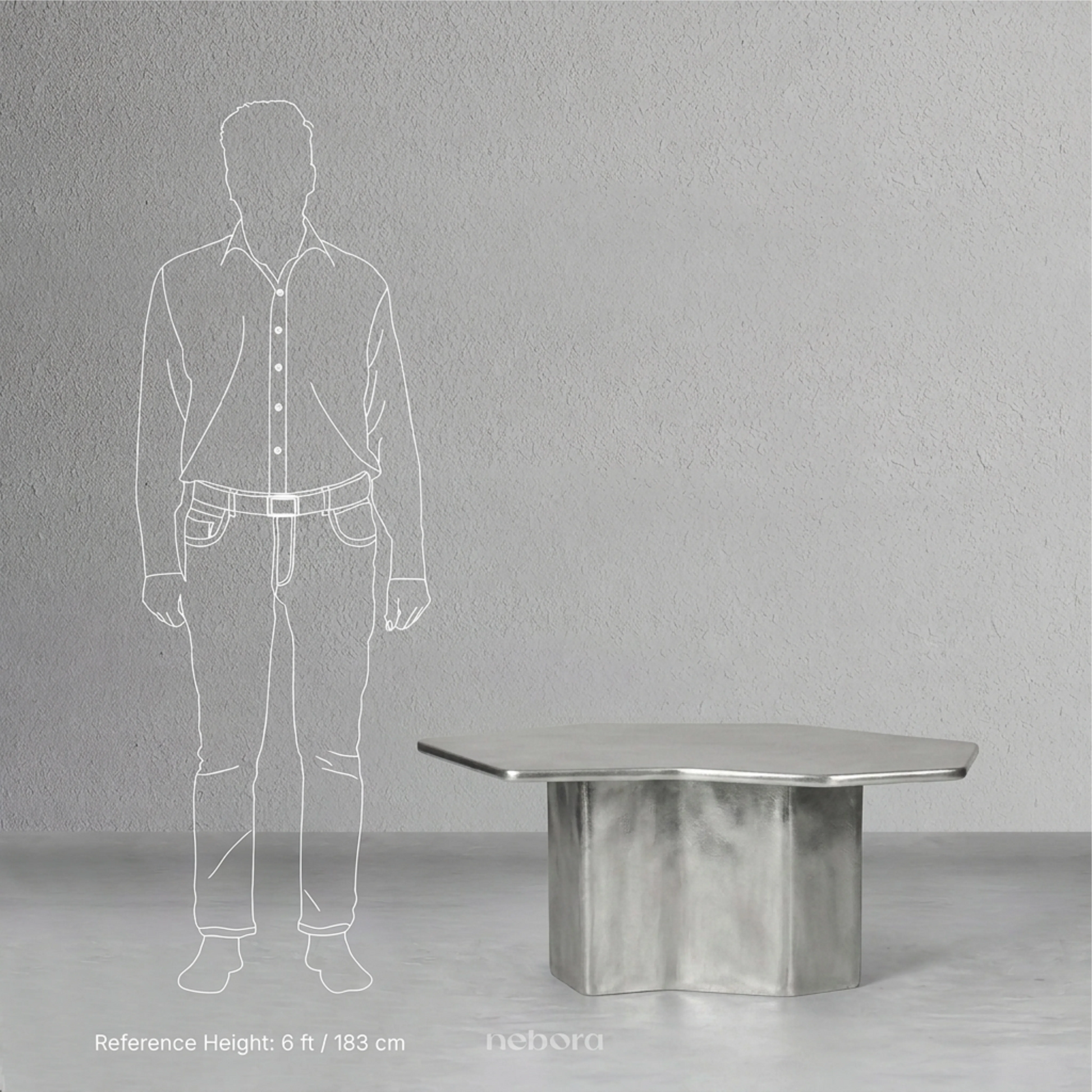Stela Coffee Table Silver | Coffee Tables - Nebora