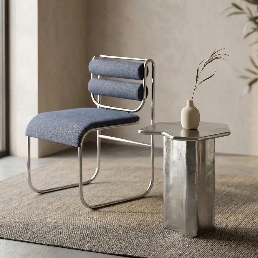 Stela Side Table Silver | Side Tables - Nebora