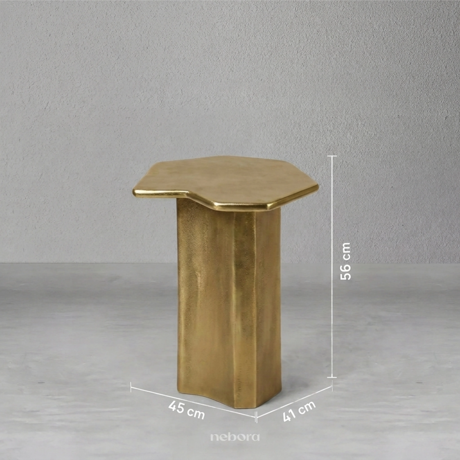 Stela Side Table Gold | Side Tables - Nebora