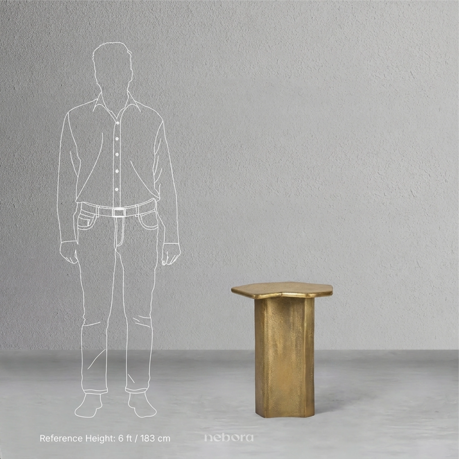 Stela Side Table Gold | Side Tables - Nebora
