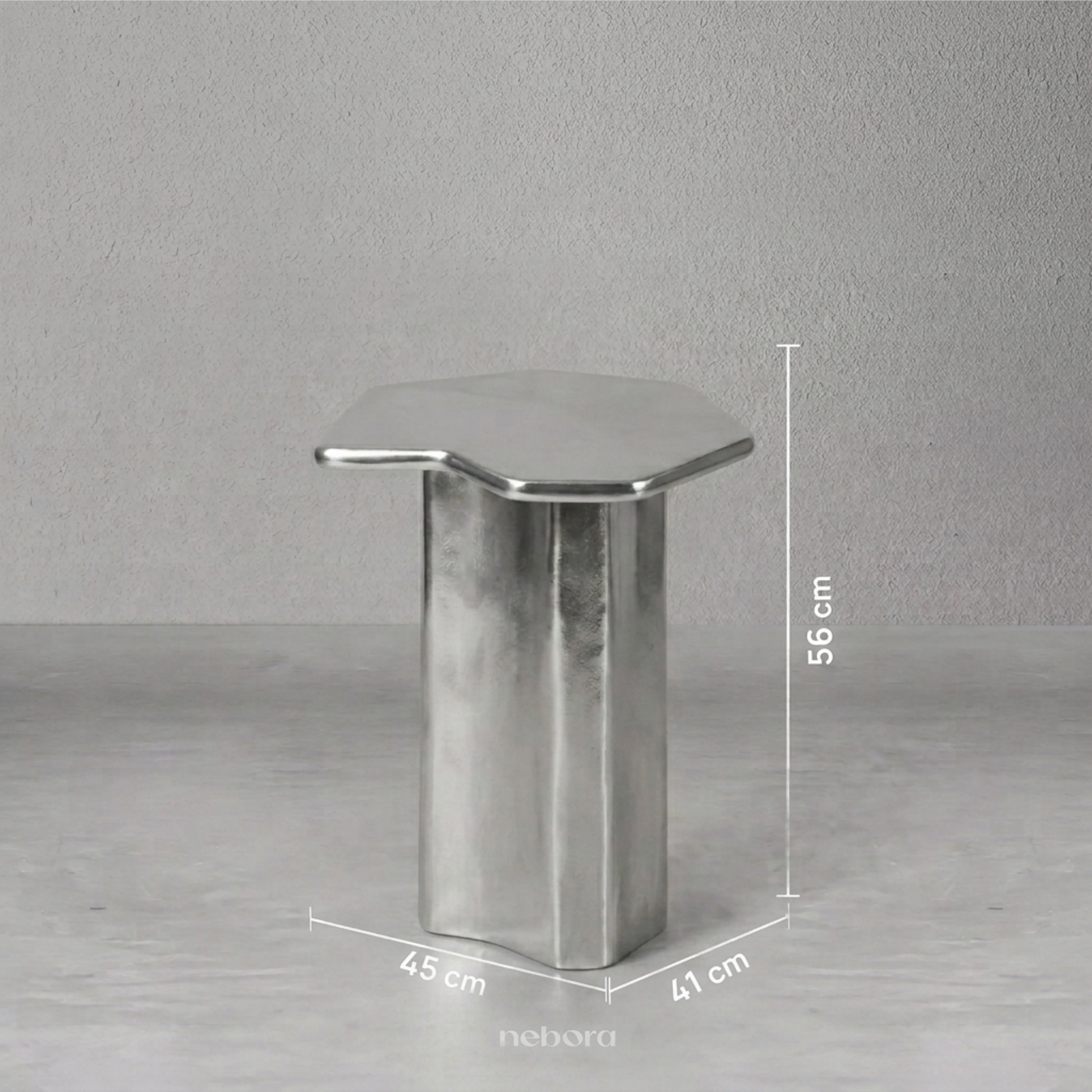 Stela Side Table Silver | Side Tables - Nebora