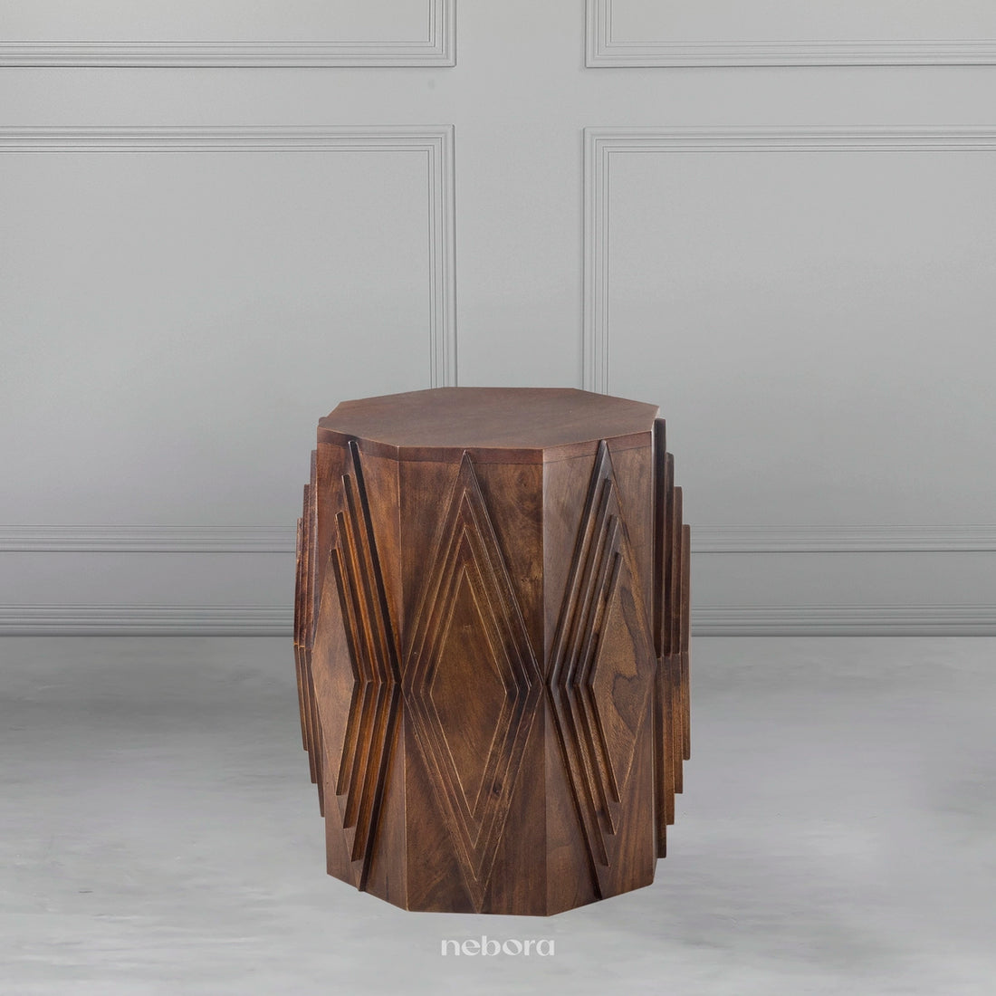 Geo Carve Side Table