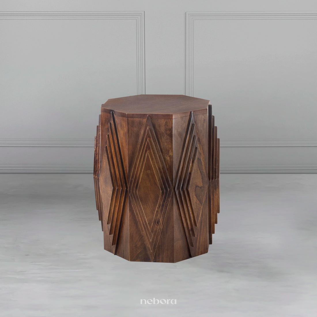 Geo Carve Side Table