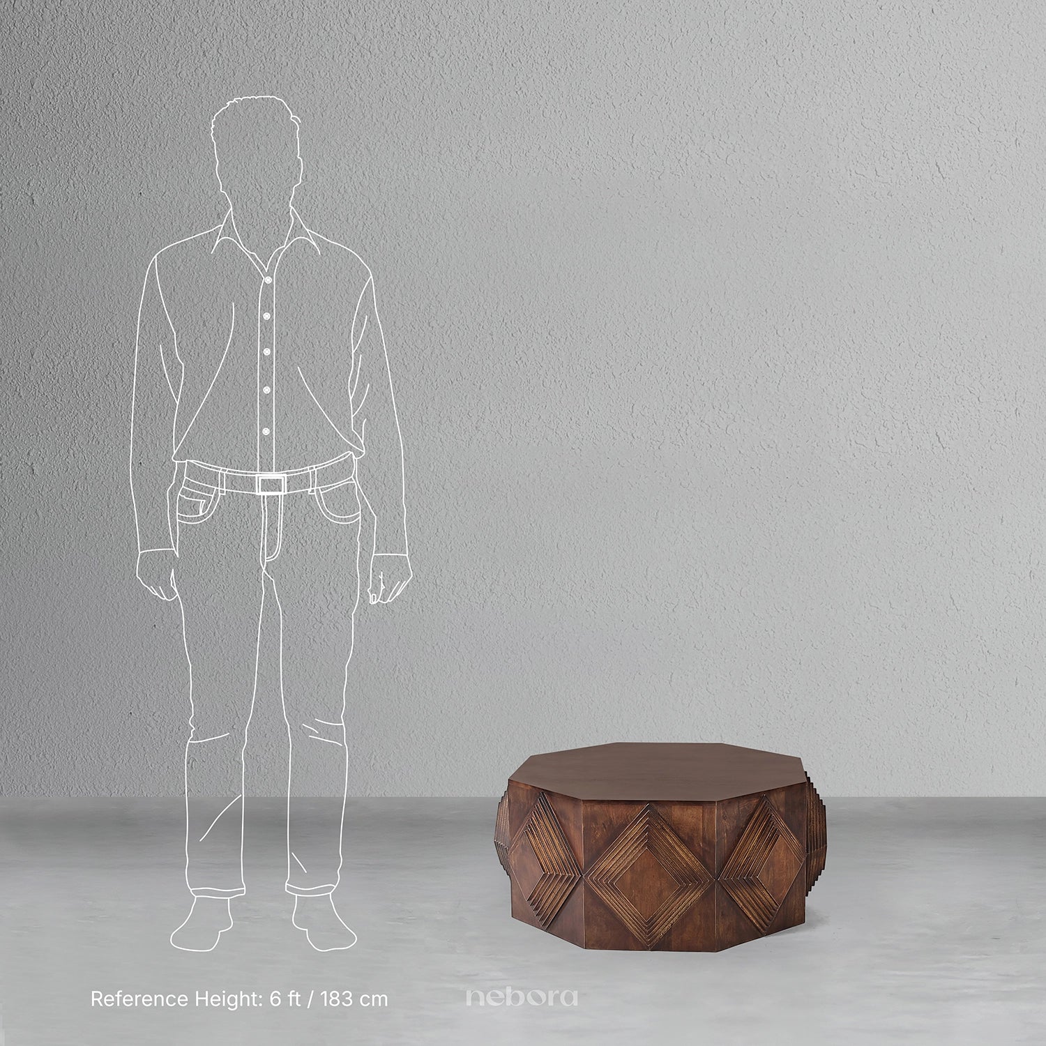 Geo Carve Coffee Table | Coffee Tables - Nebora