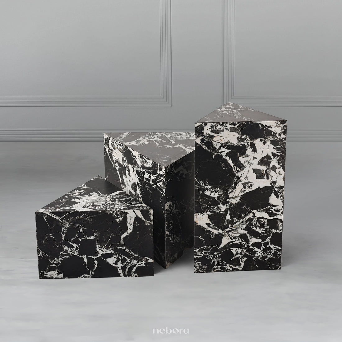 Marquina Pedestals Set/3