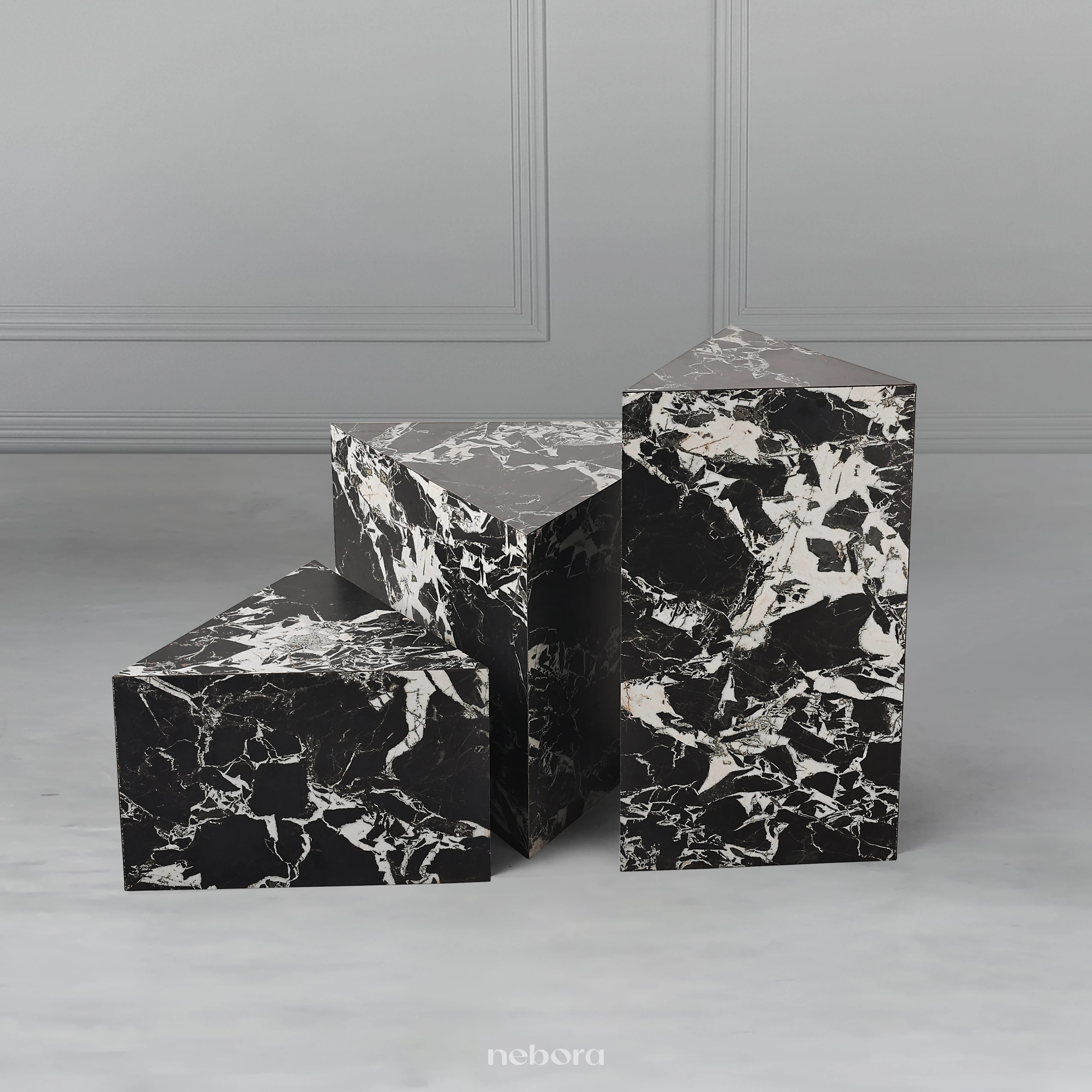 Marquina Pedestals Set/3
