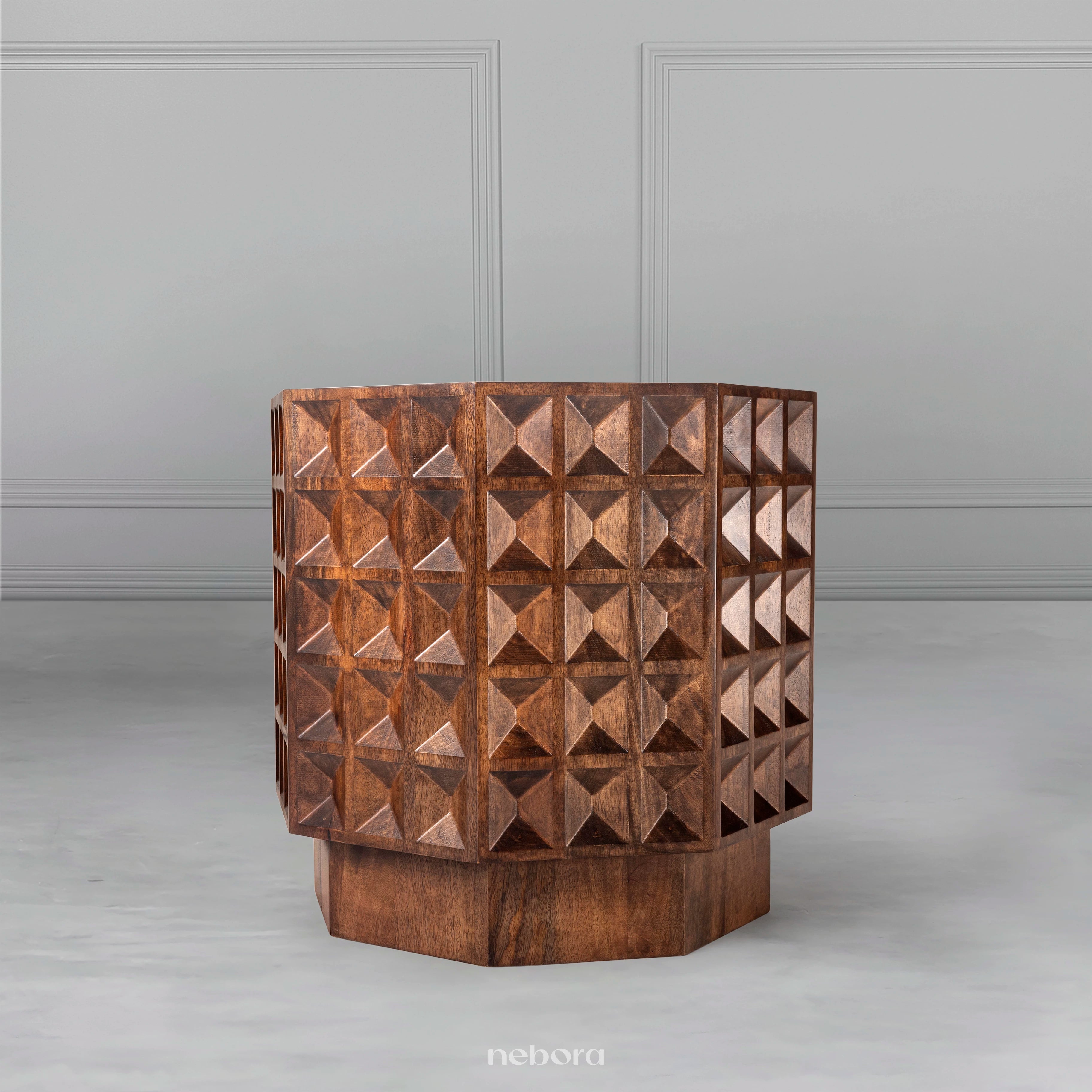 Diamond Block End Table