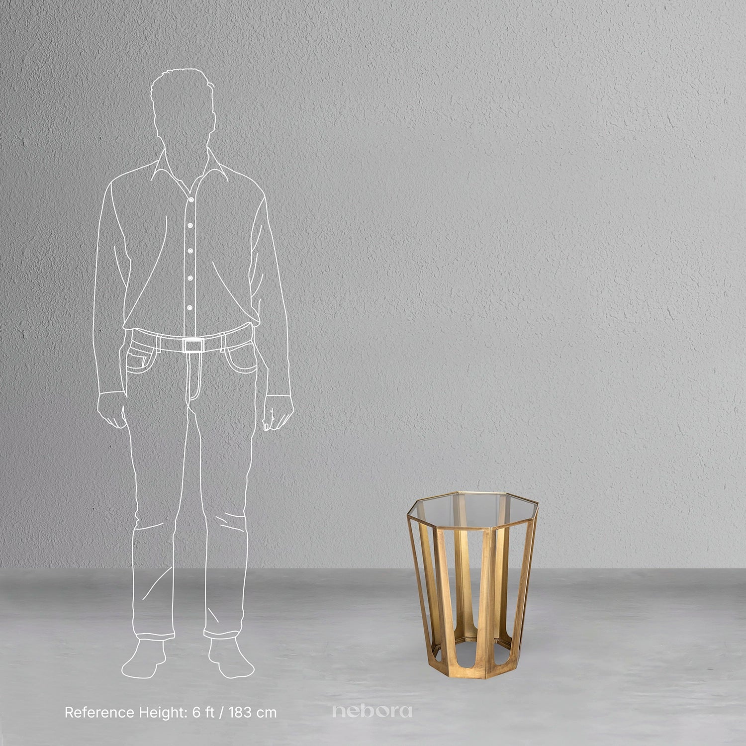 Luxe Octa Side Table | Side Tables - Nebora