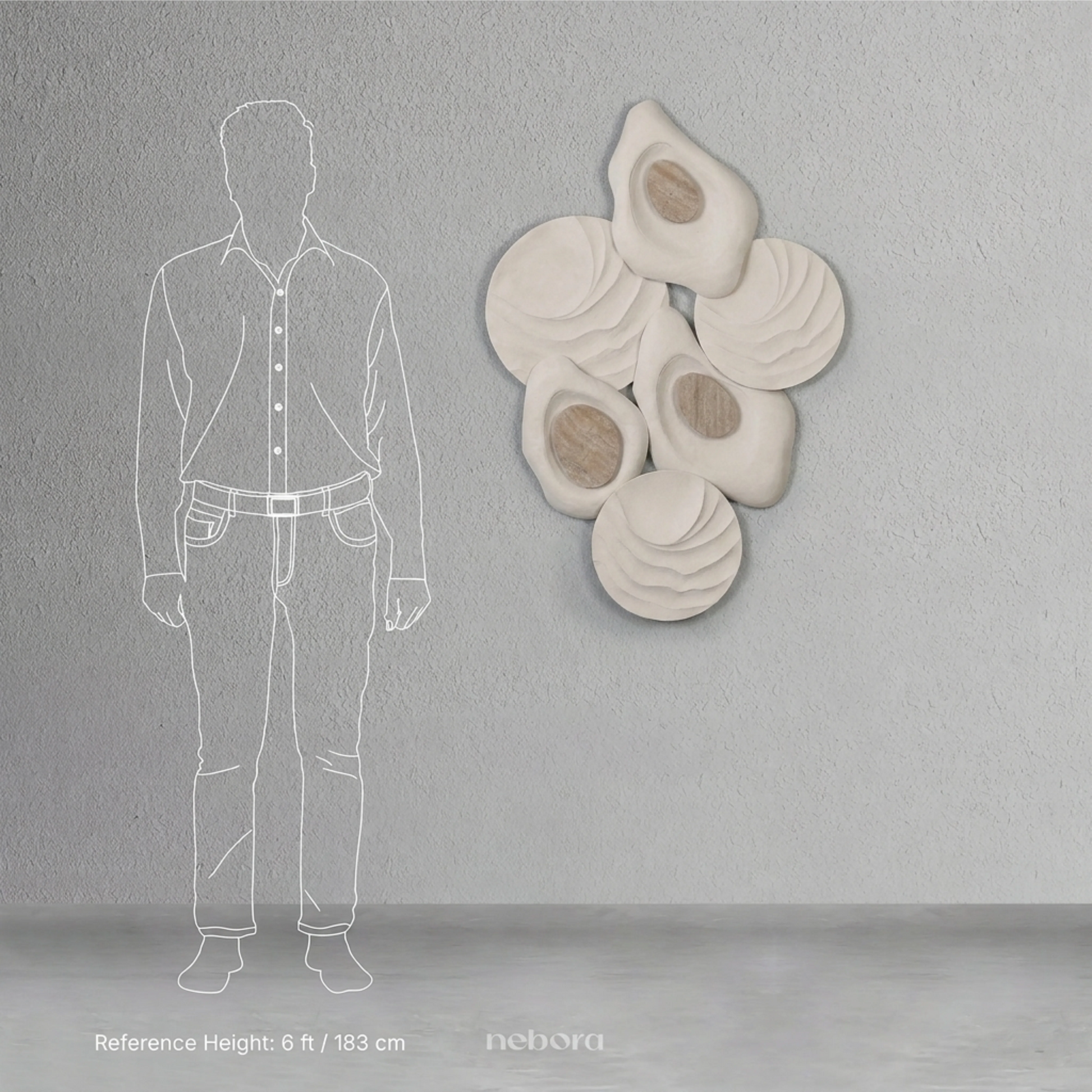 Tessera Wall Art Beige | Wall Arts - Nebora