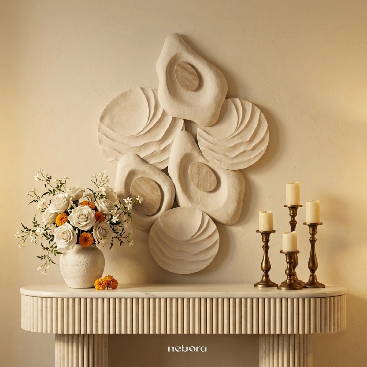 Tessera Wall Art Beige | Wall Arts - Nebora