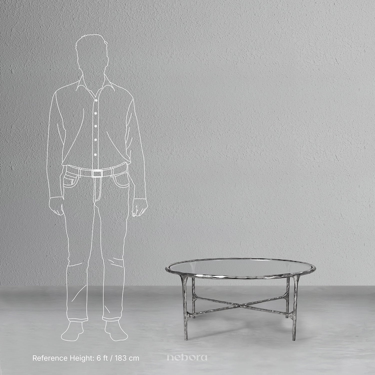 Lunar Hammered Coffee Table | Coffee Tables - Nebora
