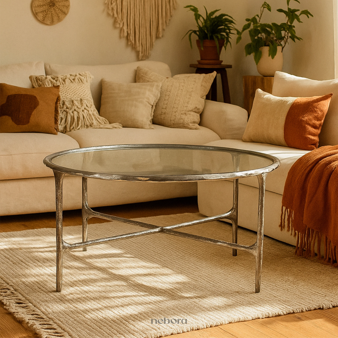 Lunar Hammered Coffee Table | Coffee Tables - Nebora
