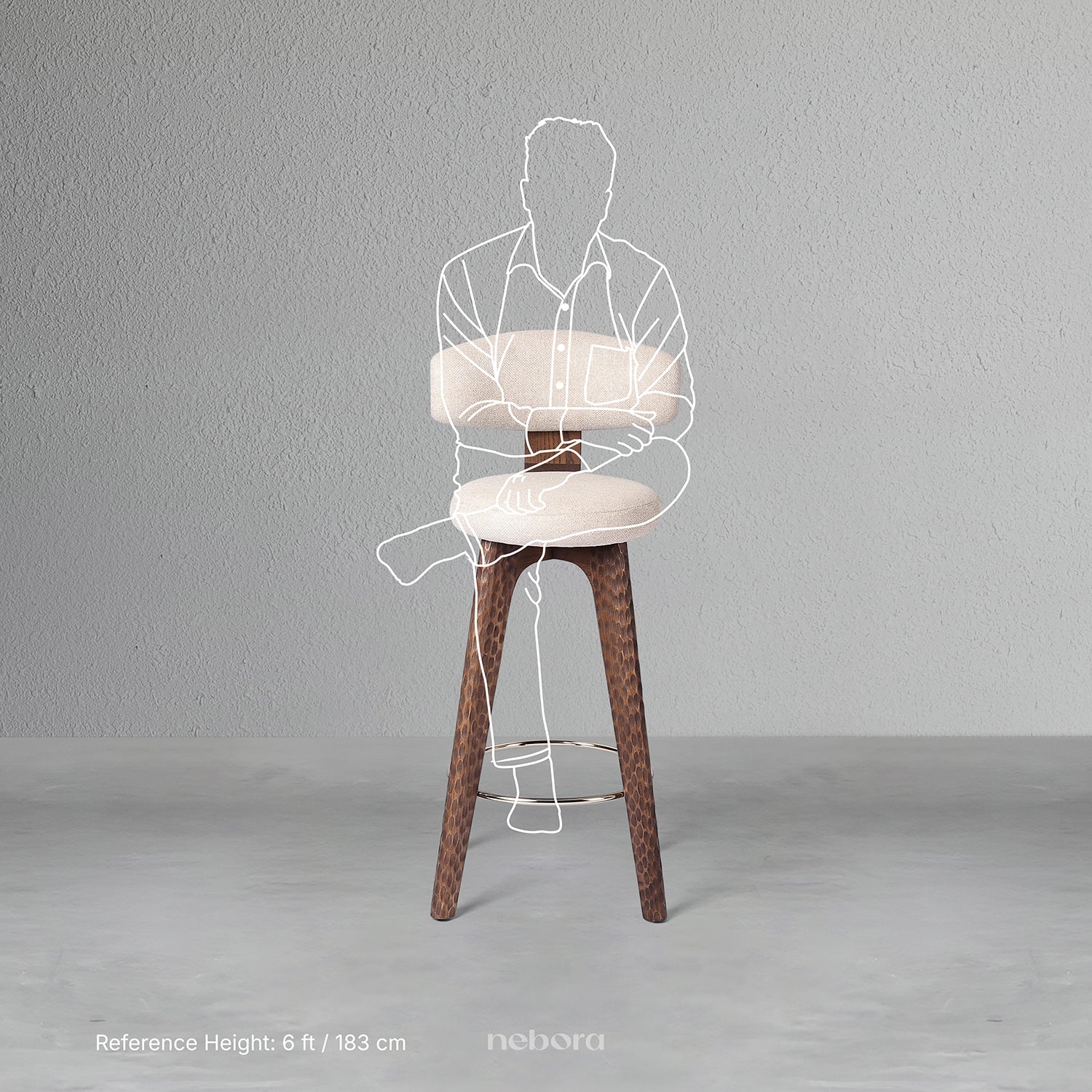 Halo Chiseled High Chair | Chair - Nebora