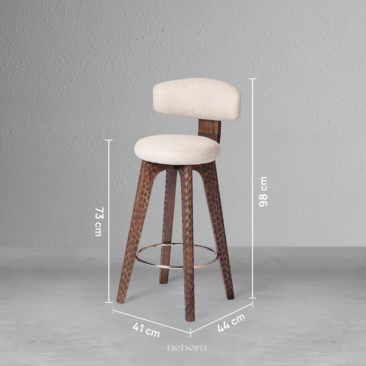 Halo Chiseled High Chair | Chair - Nebora