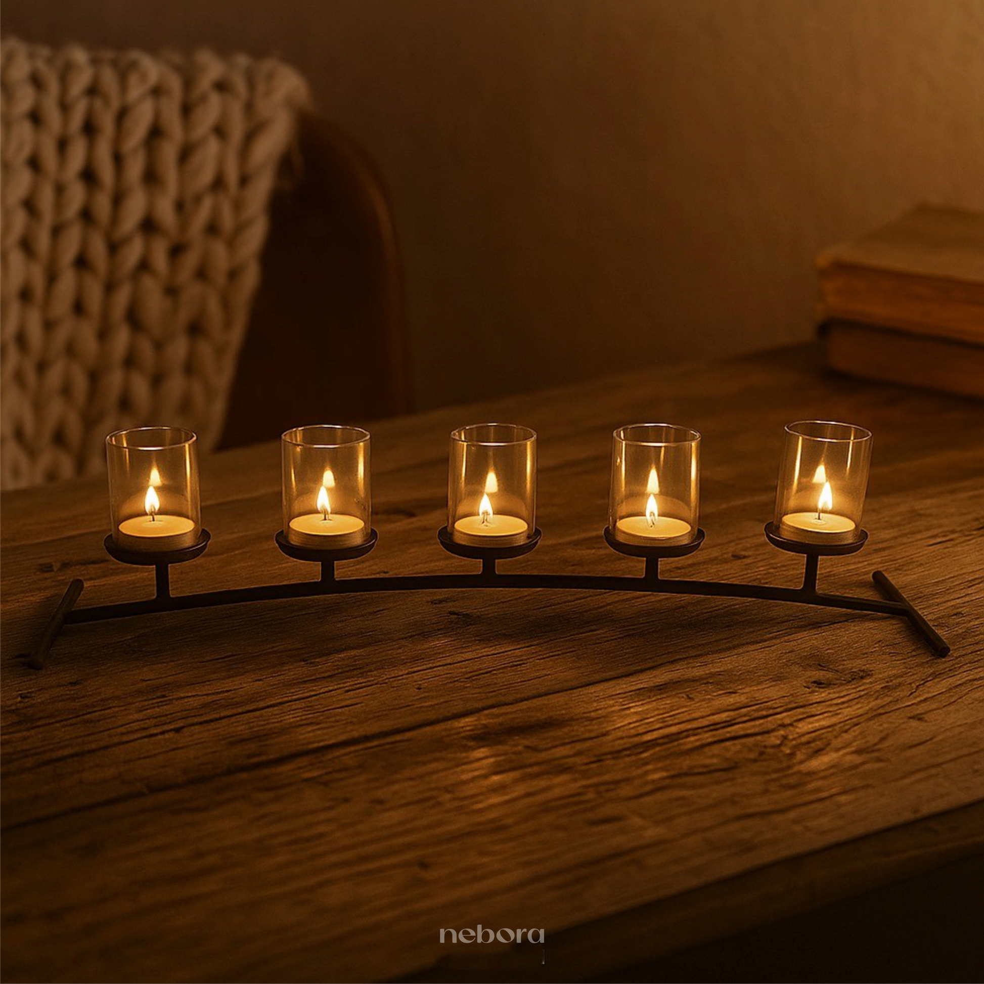 Linear Candle Holder | Lanterns & Candle Holders - Nebora
