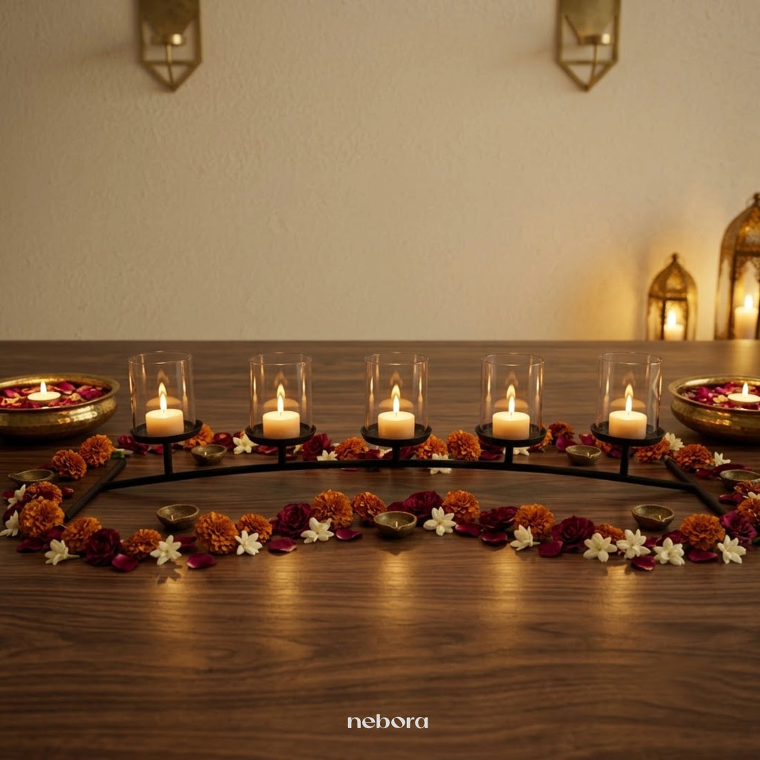 Linear Candle Holder | Lanterns & Candle Holders - Nebora
