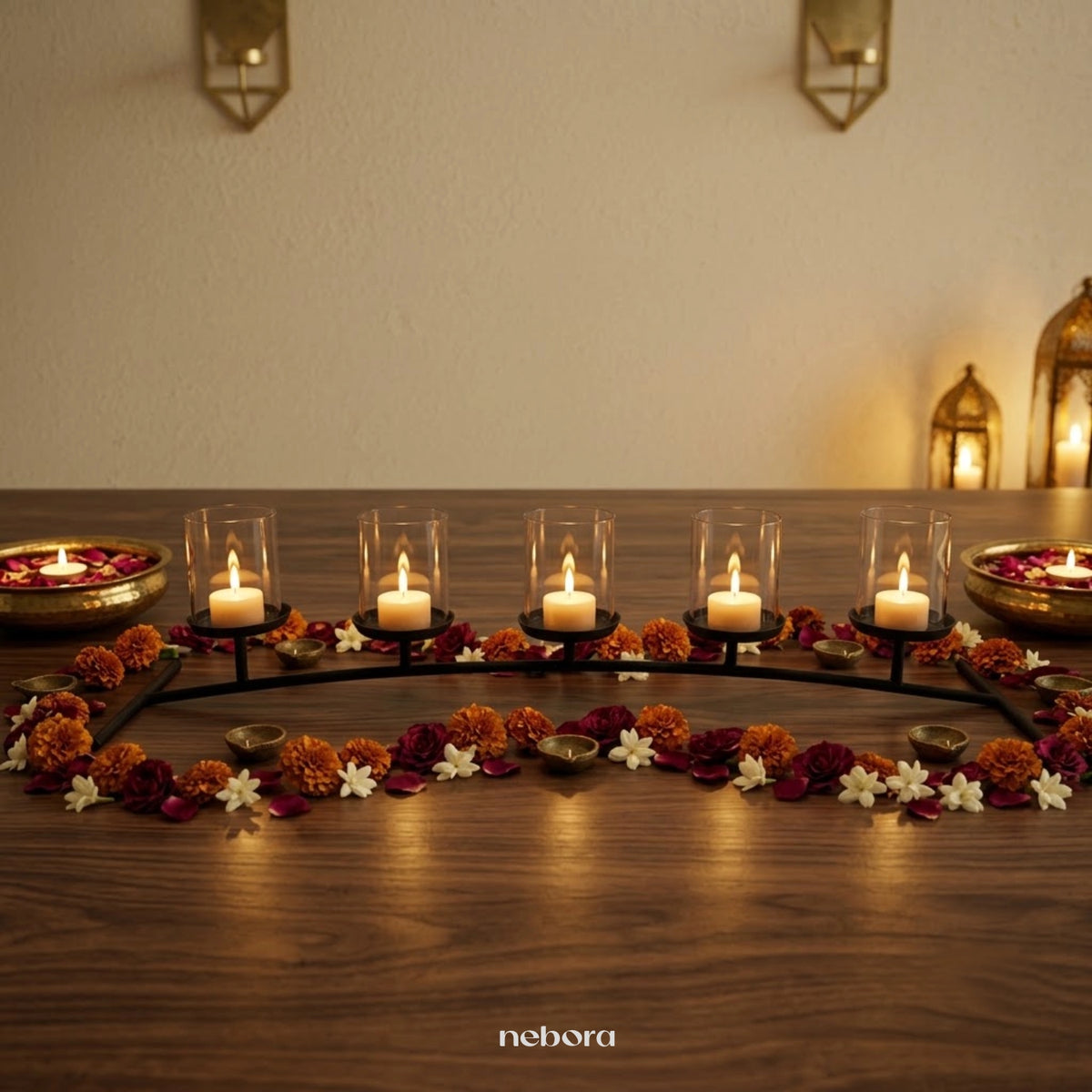 Linear Candle Holder | Lanterns & Candle Holders - Nebora