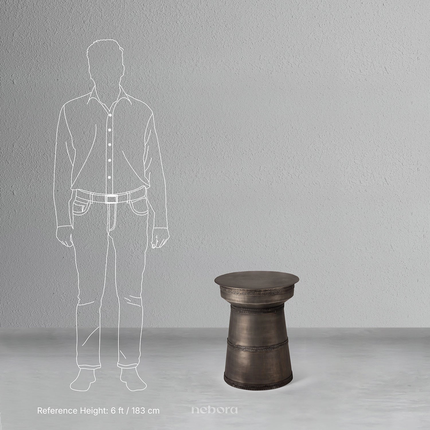 Ravenna Metal Side Table | Side Tables - Nebora