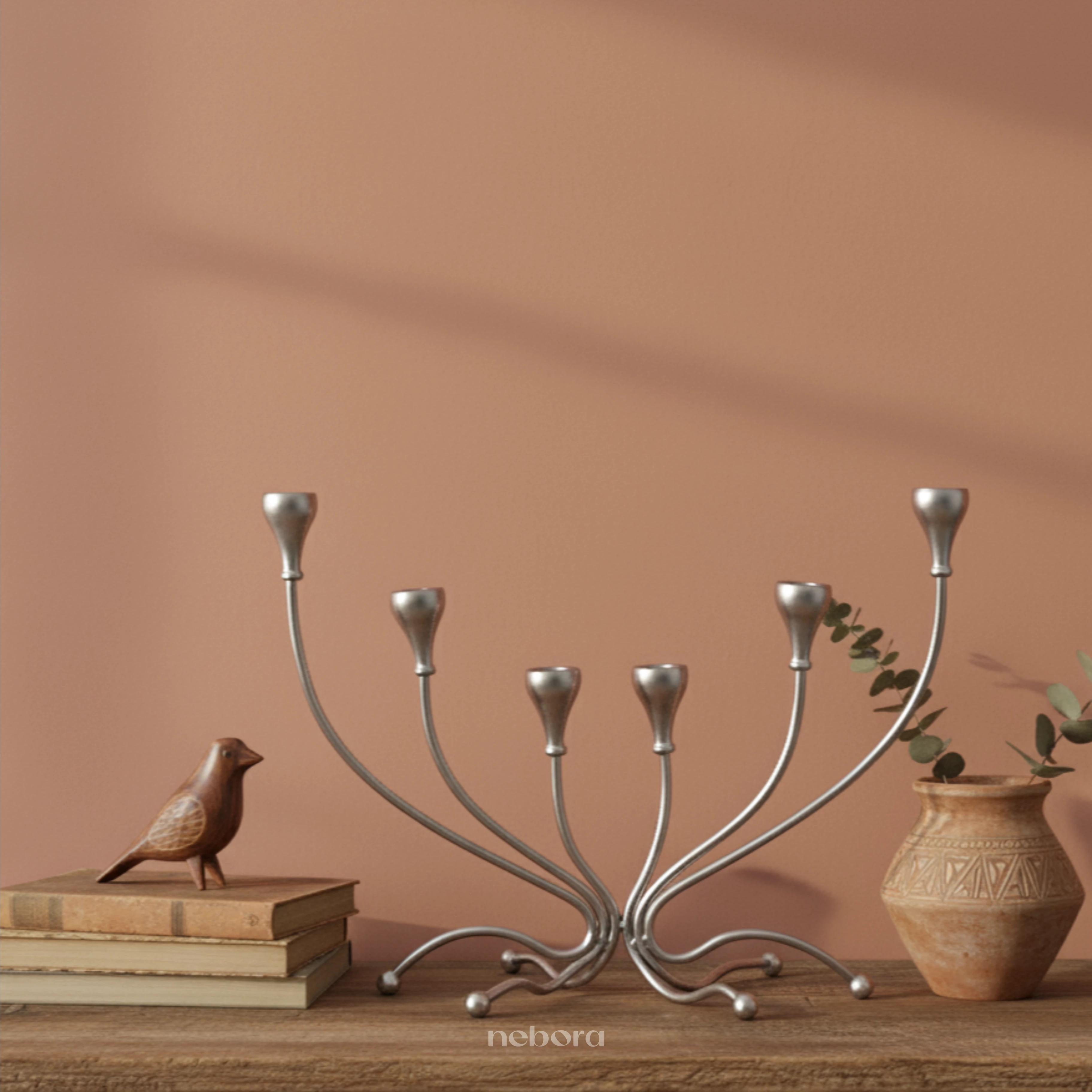 Ribbon Candelabrum 6 Tall