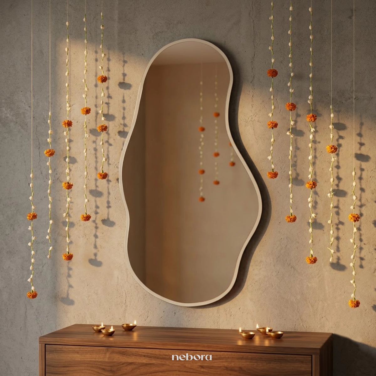 Glacia Wall Mirror | Wall Mirrors - Nebora