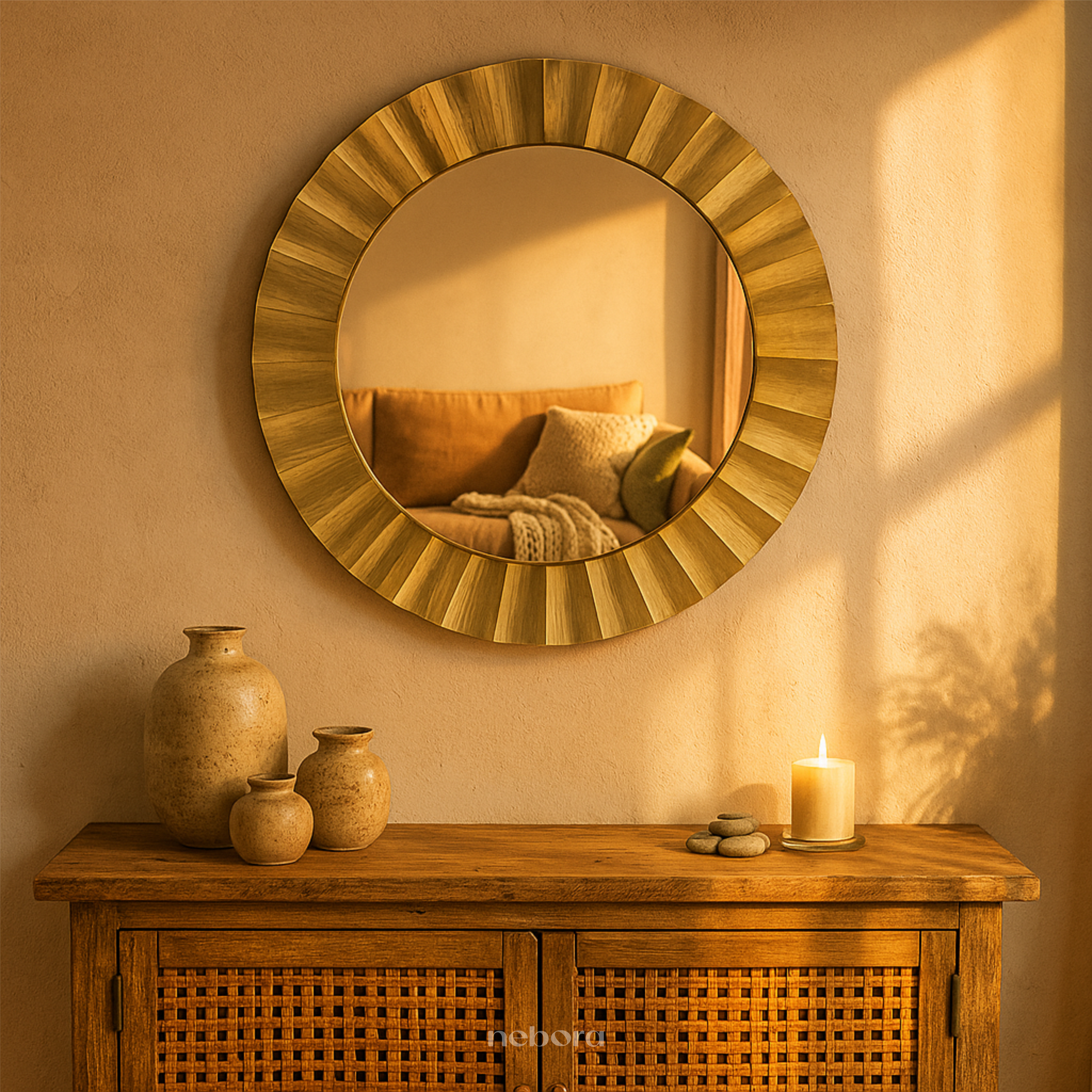 Golden Ripple Mirror