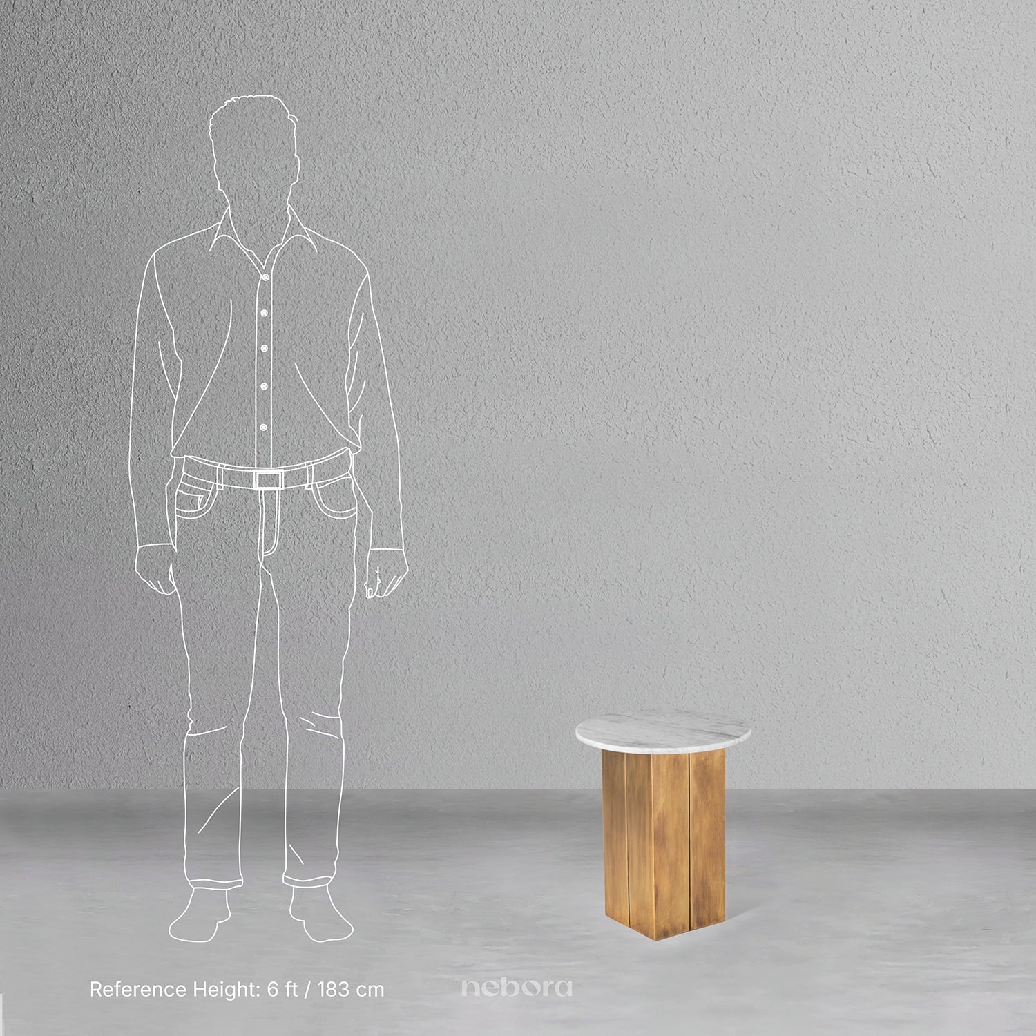 Aurum Marble Side Table | Side Tables - Nebora