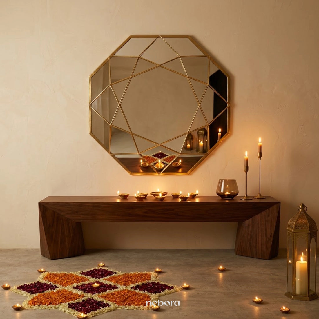 Gilded Prism Mirror | Wall Mirrors - Nebora
