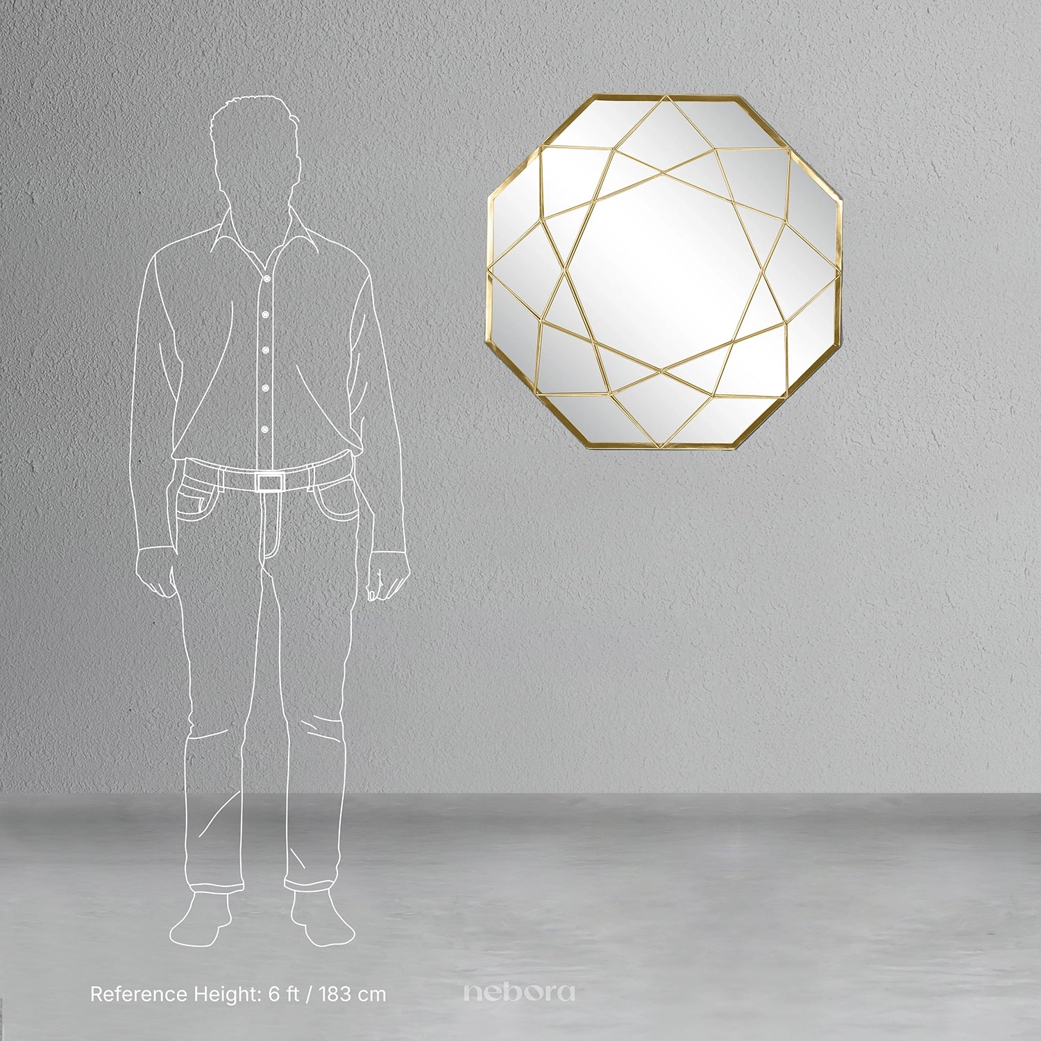 Gilded Prism Mirror | Wall Mirrors - Nebora