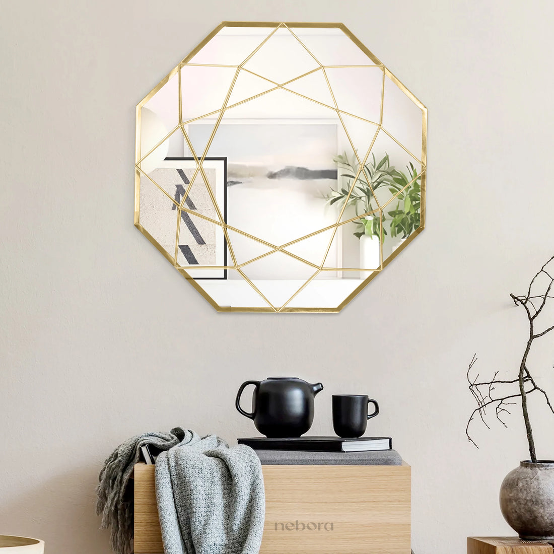 Gilded Prism Mirror | Wall Mirrors - Nebora