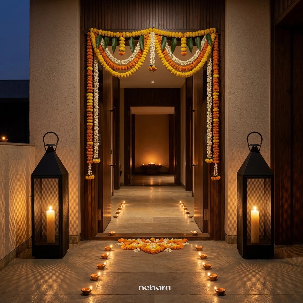 Black Mesh Lantern Small | Lanterns & Candle Holders - Nebora